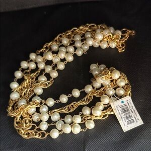 Spartina 449 Gold and Cream Pearl Necklace “Chunky Pearl Necklace”